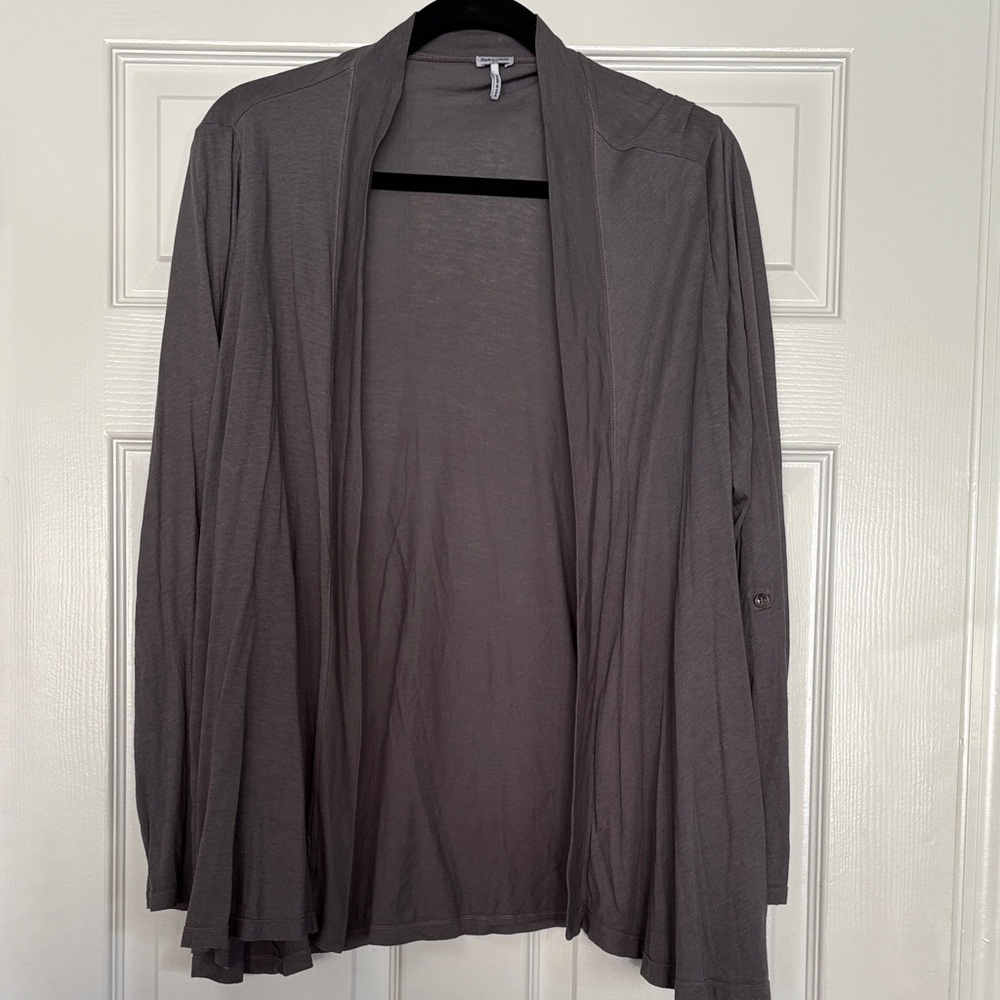 Splendid Charcoal Draped Cardigan